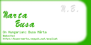 marta busa business card