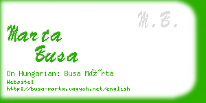 marta busa business card